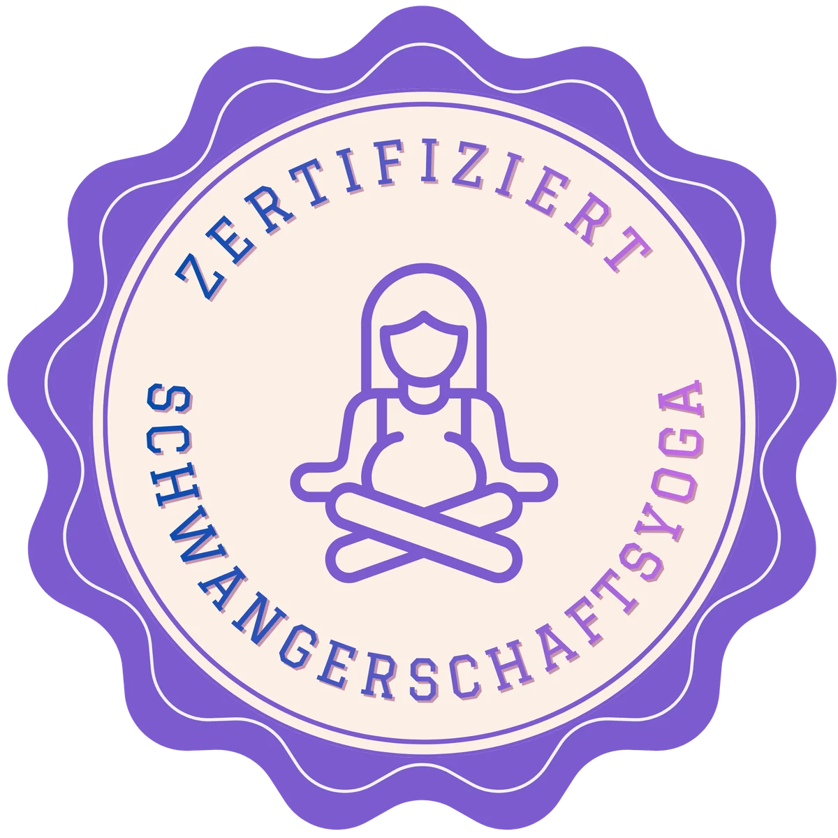 Siegel: zertifiziert für Schwangerschaftsyoga